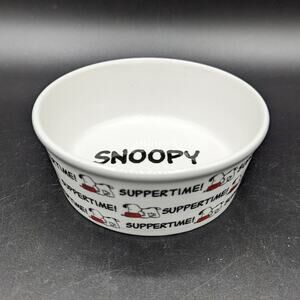 Vintage Snoopy Food bowl Dog Cat Water Dish Peanuts Pet Dishwasher safe Cutesy